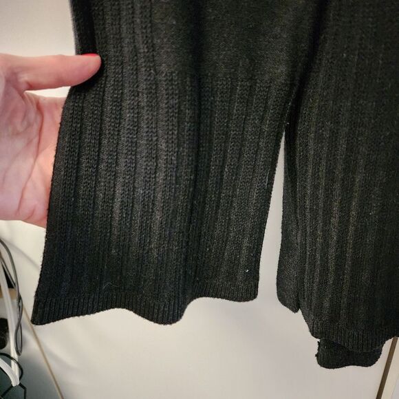 SMARTWOOL Womens Black Shadow Pine V-Neck Rib/Ribbed Sweater Size XL Cozy Warm - Picture 4 of 11